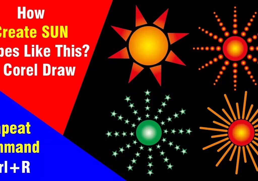How Create Sun Shapes in CorelDraw x3 tutorial 217 How Create Sun Shapes in CorelDraw x3 tutorial