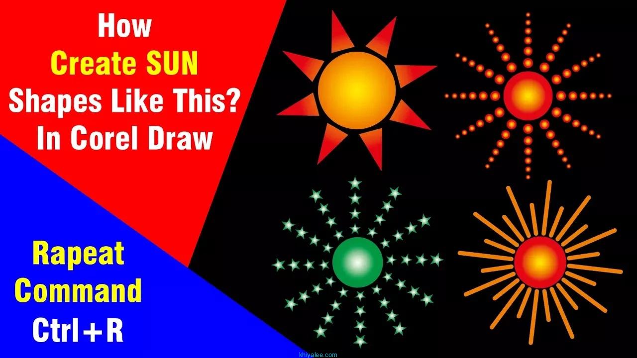 How Create Sun Shapes in CorelDraw x3 tutorial