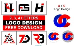2 letter logo design free download