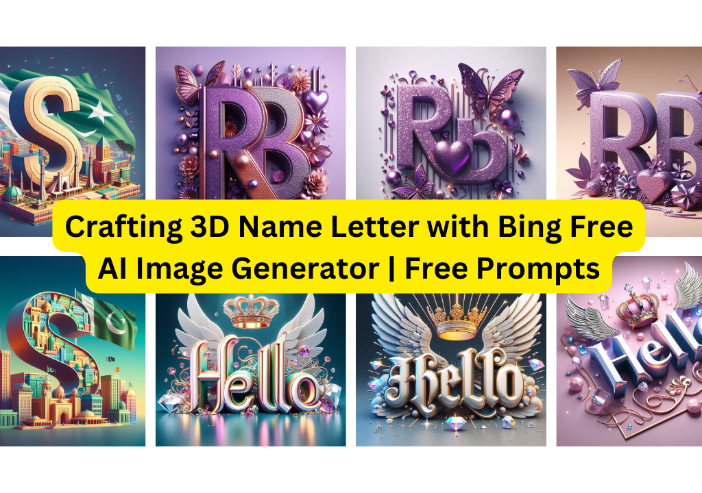 Crafting 3D Name Letter AI Images Free