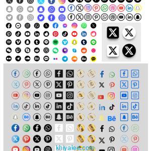 Round Social Media Icons