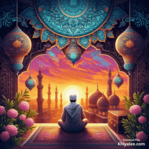 Jumma Mubarak Gif Beautiful islamic mosque Spiritual Divine Friday masjid animated prayer digital art