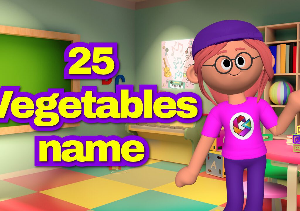 Learn 25 Vegetable Names in English Kids Fun Learning