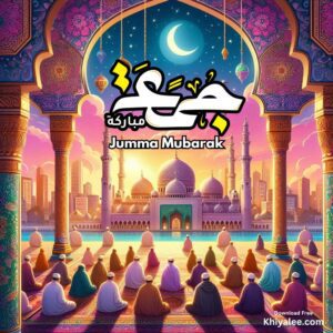 Islami devine mosque spiritual Arabic digital art "jumma Mubarak Status" pic post status HD images