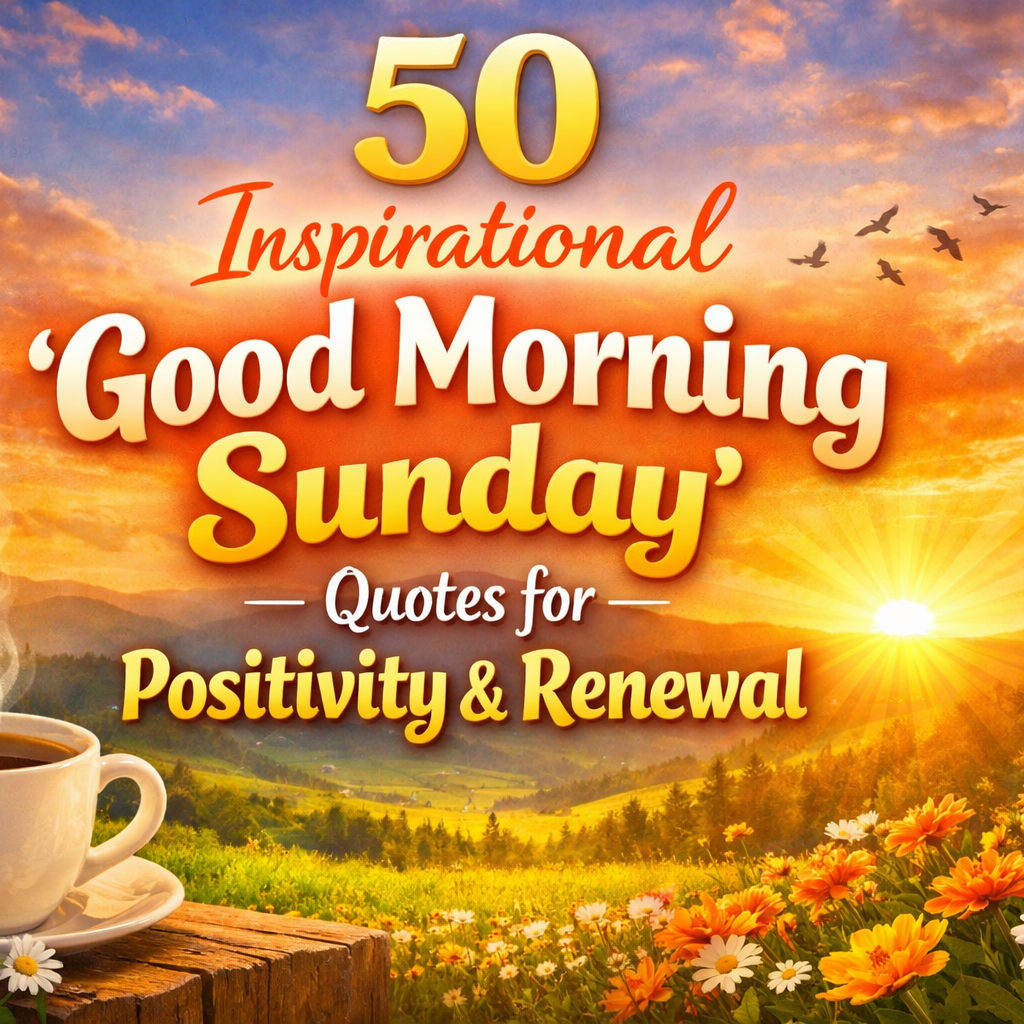 50 positivity good morning sunday inspirational quotes