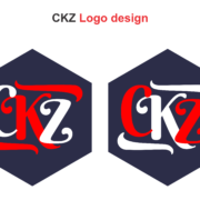 Home 25 CKZ 3 letter logo Design download free PNG