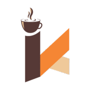 Ik cafe two letter logo design