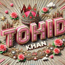 3d name art with diamoned gems and king crown with roses of indian name ArbaaJ MK