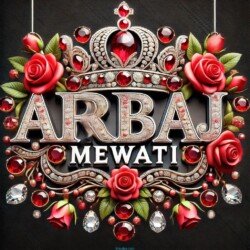 3d name art with diamoned gems and king crown of indian Tohid Khan and ArbaaJ Mewati
