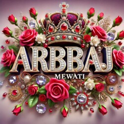 Crafting 3D Name Letter AI Images Free with Bing AI Image Generator with Free 300+ Prompts 8 3d name art with diamoned gems and king crown of indian Tohid Khan and ArbaaJ Mewati