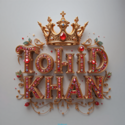 3d name art with diamoned gems and king crown with roses of indian name ArbaaJ MK