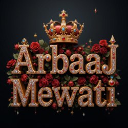 Crafting 3D Name Letter AI Images Free with Bing AI Image Generator with Free 300+ Prompts 23 3d name art with diamoned gems and king crown of indian Tohid Khan and ArbaaJ Mewati
