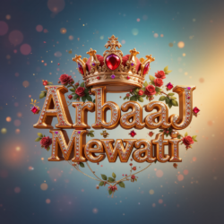 Crafting 3D Name Letter AI Images Free with Bing AI Image Generator with Free 300+ Prompts 35 3d name art with diamoned gems and king crown of indian Tohid Khan and ArbaaJ Mewati