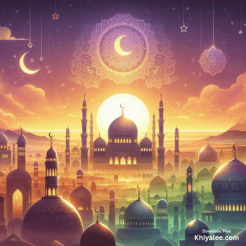 Jumma Mubarak Gif Beautiful islamic mosque Spiritual Divine Friday animated digital art