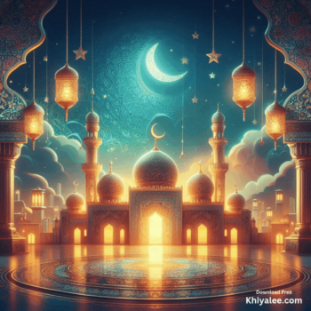 Jumma Mubarak Gif Beautiful islamic mosque Spiritual Divine Friday animated digital art