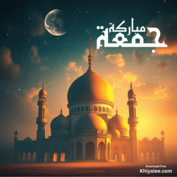 Jumma Mubarak Gif Beautiful islamic mosque Spiritual Divine Friday masjid animated digital art