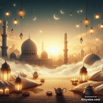 Jumma Mubarak Gif Beautiful islamic mosque Spiritual Divine Friday animated digital art