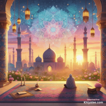 Jumma Mubarak Gif Beautiful islamic mosque Spiritual Divine Friday masjid animated prayer digital art