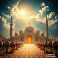 Jumma Mubarak Gif Beautiful islamic mosque Spiritual Divine Friday animated digital art