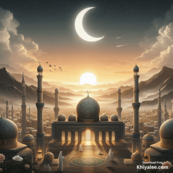 Jumma Mubarak Gif Beautiful islamic mosque Spiritual Divine Friday animated digital art