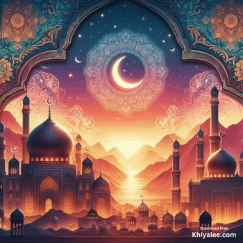 Jumma Mubarak Gif Beautiful islamic mosque Spiritual Divine Friday animated digital art