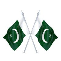 two Pakistan Flag images