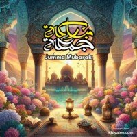 Islami devine mosque spiritual Arabic digital art jumma Mubarak pic post status HD images