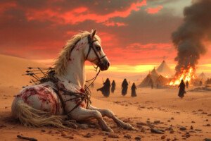 Imam Hussain Karbala Zuljanah Ashura Day HD Muharram 4K Wallpapers for shia