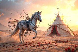Imam Hussain Karbala Zuljanah Ashura Day HD Muharram 4K Wallpapers for shia