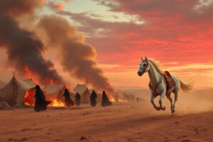 Imam Hussain Karbala Zuljanah Ashura Day HD Muharram 4K Wallpapers for shia