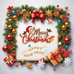 Best Merry Christmas and Happy New Year card wish picture HD free merry xmas images