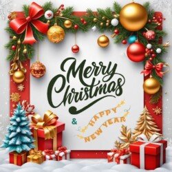 Best Merry Christmas and Happy New Year card wish picture HD free merry xmas images