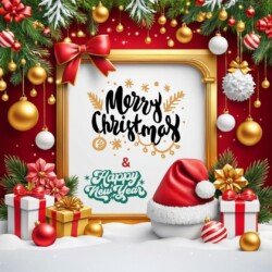 Best Merry Christmas and Happy New Year card wish picture HD free merry xmas images