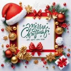 Best Merry Christmas and Happy New Year card wish picture HD free merry xmas images