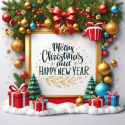 Best Merry Christmas and Happy New Year card wish picture HD free merry xmas images