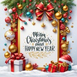 Best Merry Christmas and Happy New Year card wish picture HD free merry xmas images