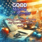 good morning monday blessing american culture and flag images