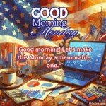 good morning monday blessing american culture and flag images