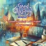 good morning monday blessing american culture and flag images