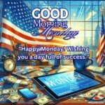 good morning monday blessing american culture and flag images