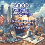 good morning monday blessing american culture and flag images