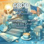 good morning monday blessing american culture and flag images