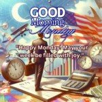 good morning monday blessing american culture and flag images