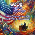 good morning monday blessing american culture and flag images