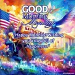 good morning monday blessing american culture and flag art images