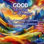 good morning monday blessing american culture and flag art images