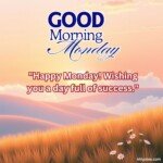 good morning monday blessing images with birds sunflowers and roses and coffee cup with sun and sunlight