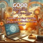 good morning monday blessing american culture and flag art images