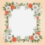 islamic frames for text floral empty shapes 3D emboss blank HD paper decoration borders with ornaments mosque and birds