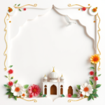 islamic frames for text floral borders with ornaments mosque and birds